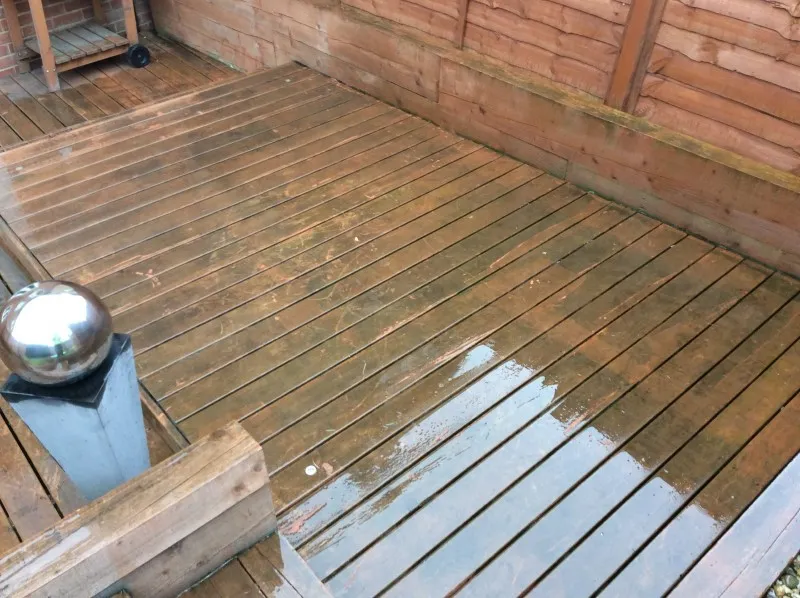 Decking before