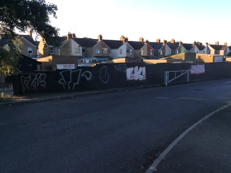 Graffiti removal from T.K.maxx swindon