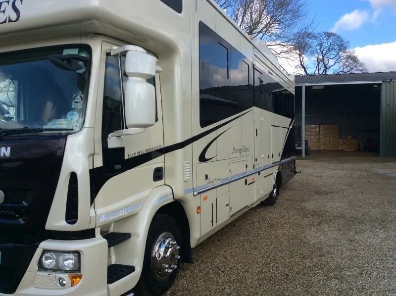 Horse box transporter after