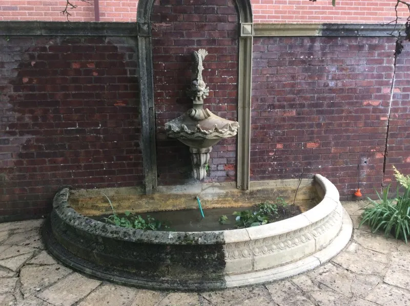 Stone cleaning before after