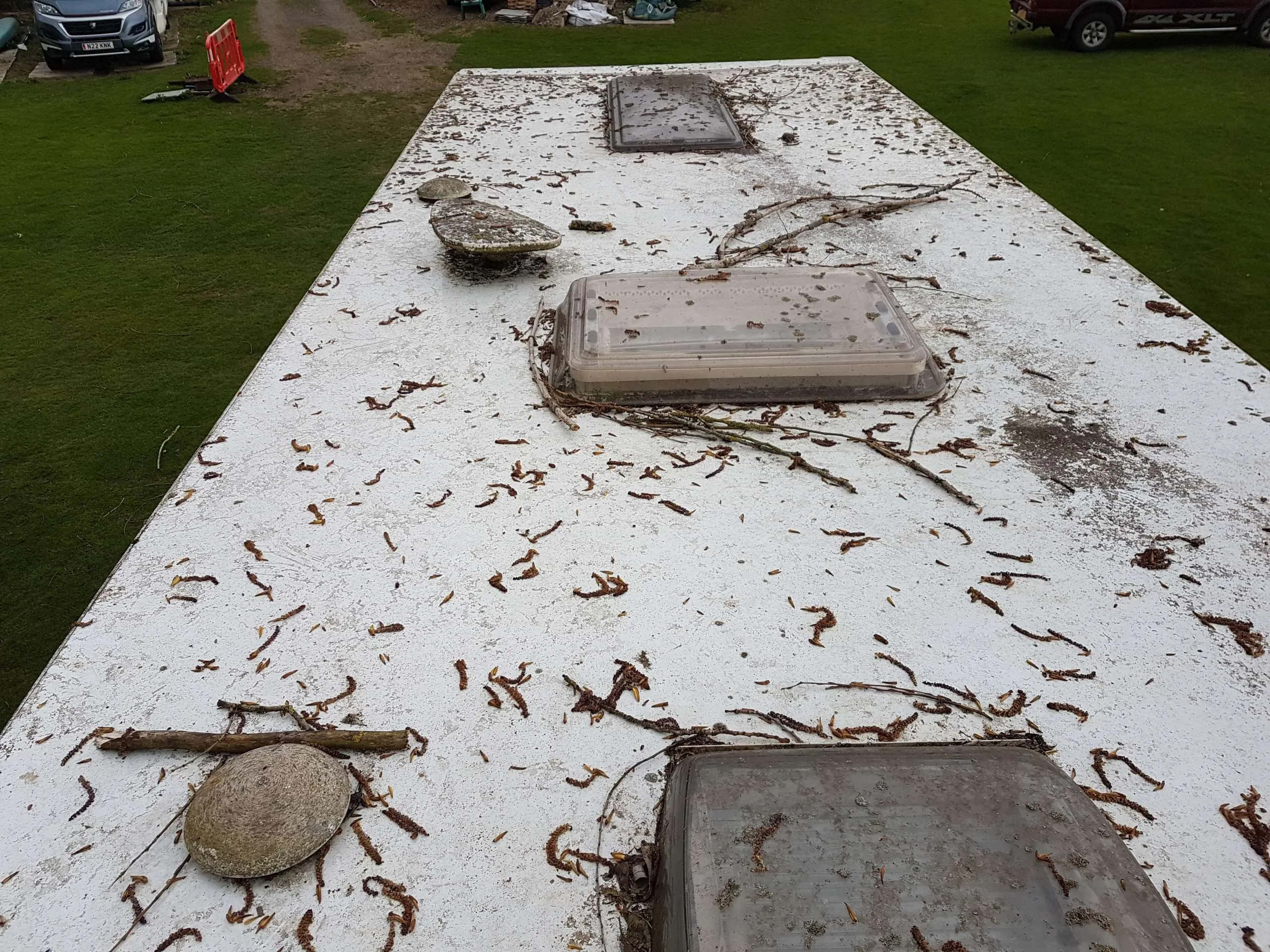 Caravan Roof Cleaning Before Caravan Roof Cleaning